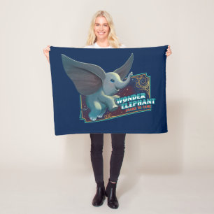 Dumbo Wonder Elephant Soars To Fame Circus Art Fleece Blanket