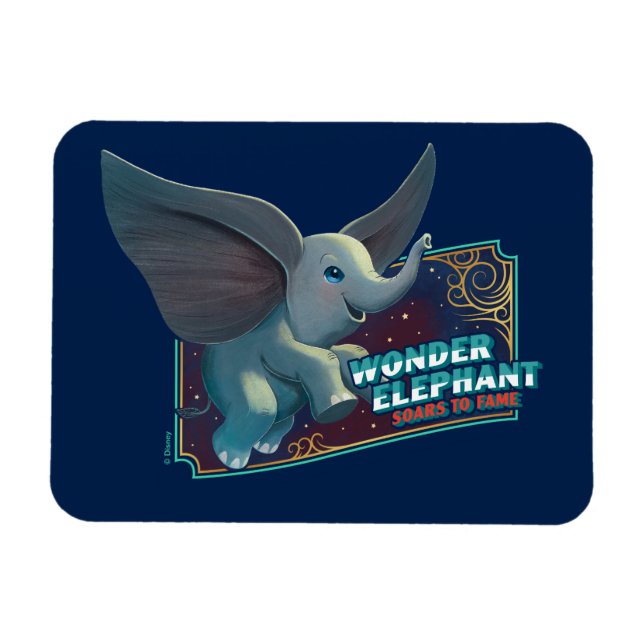 Dumbo | Wonder Elephant Soars To Fame Circus Art Magnet (Horizontal)