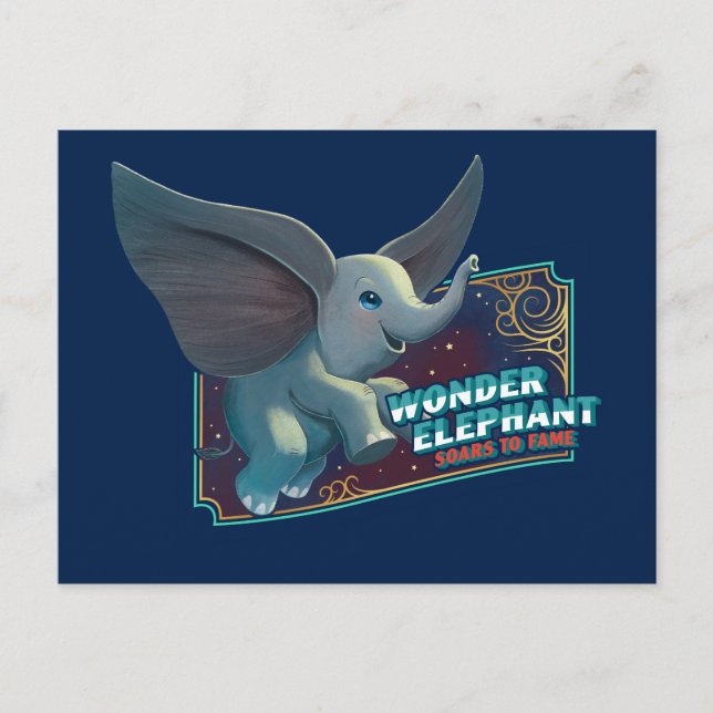 Dumbo | Wonder Elephant Soars To Fame Circus Art Postcard (Front)