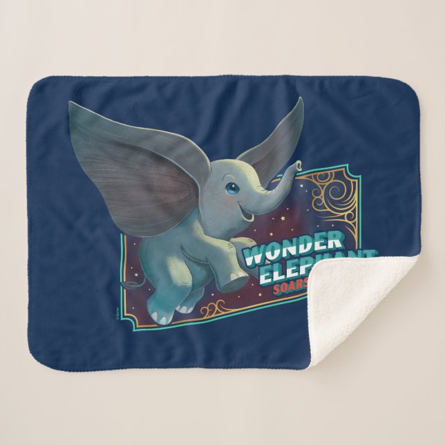 Dumbo | Wonder Elephant Soars To Fame Circus Art Sherpa Blanket (Front (Horizontal))