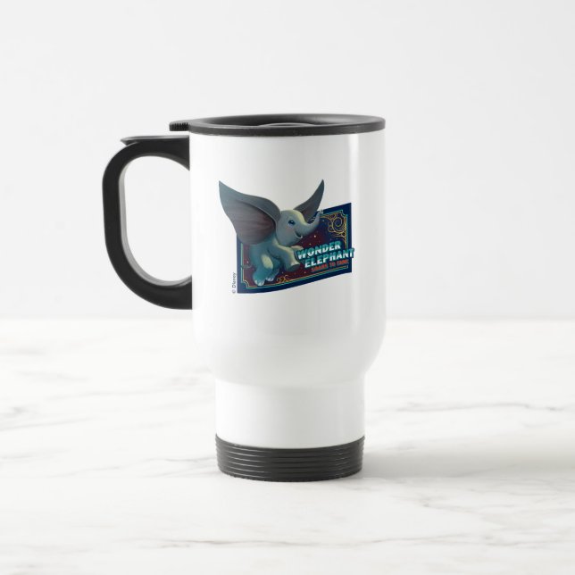 Dumbo | Wonder Elephant Soars To Fame Circus Art Travel Mug (Left)