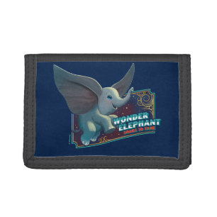 Dumbo Wonder Elephant Soars To Fame Circus Art Tri-fold Wallet