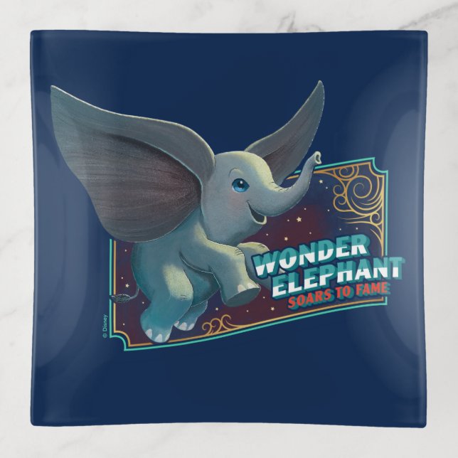 Dumbo | Wonder Elephant Soars To Fame Circus Art Trinket Tray (Front)