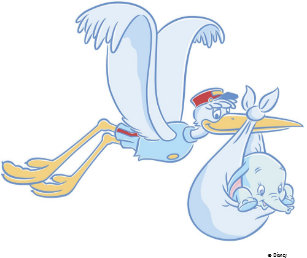 dumbo stork gifts on