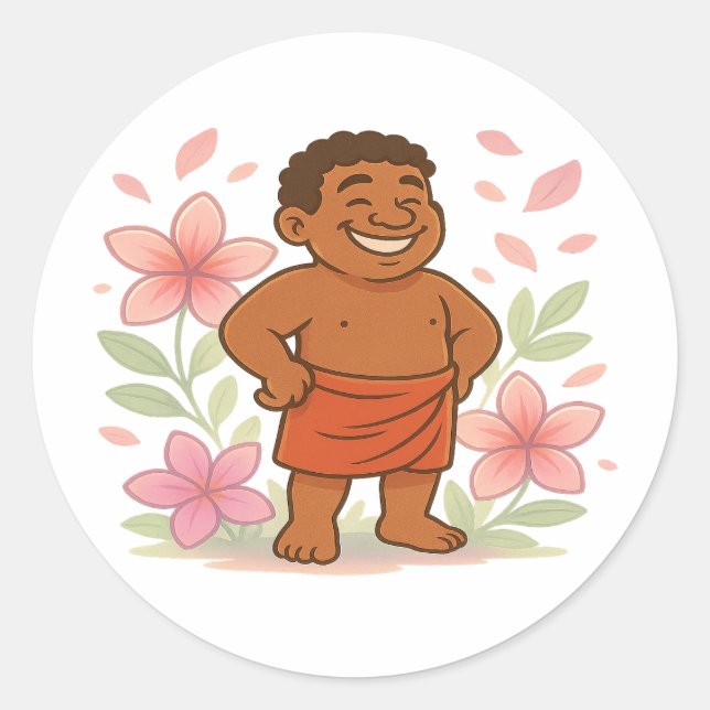 Dumi Flower spirit Classic Round Sticker (Front)