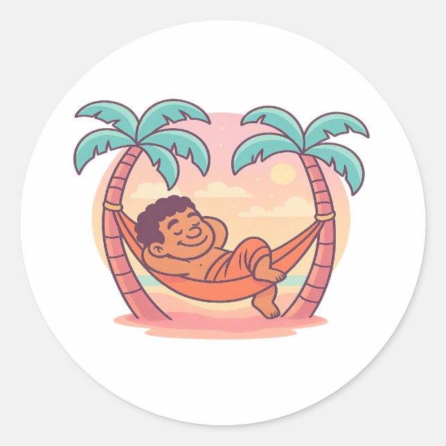 Dumi Palm Dreamer Classic Round Sticker (Front)