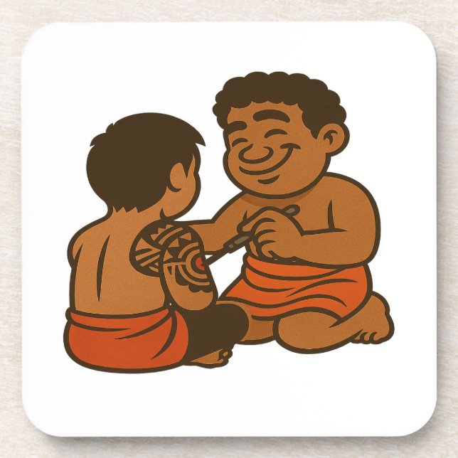Dumi Tatau Artist Beverage Coaster (Front)