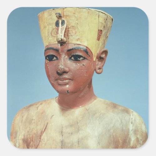 Dummy of the young Tutankhamun  wearing Square Sticker