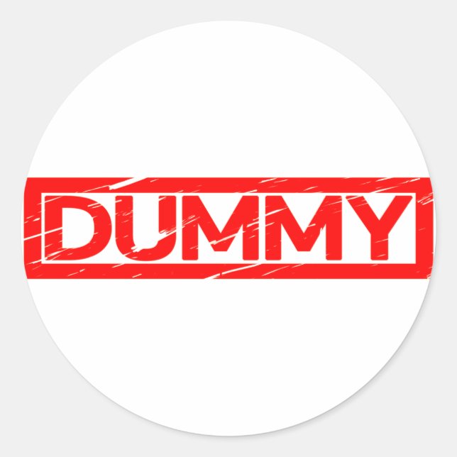 Dummy Stamp Classic Round Sticker (Front)