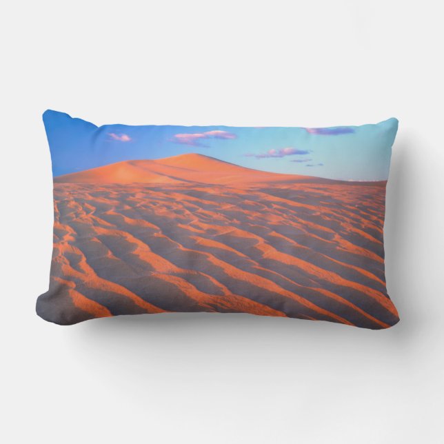 Dumont Dunes, Sand Dunes and Clouds Lumbar Pillow (Front)