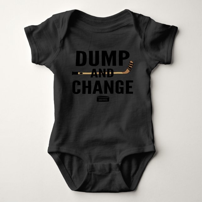 Dump and Change Hockey Baby Bodysuit Color (Front)