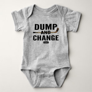 Dump and Change Hockey Baby Bodysuit Color Sticks