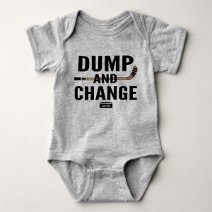 Dump and Change Hockey Baby Bodysuit Color Sticks