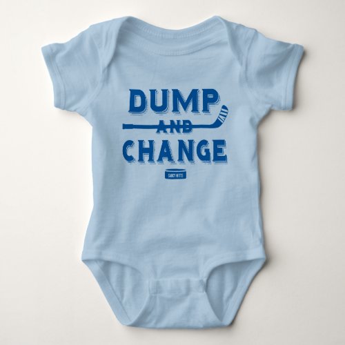 Dump and Change Hockey Baby Bodysuit Royal Blue
