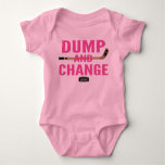 Dump And Change Hockey Baby Girl Pink Bodysuit at Zazzle