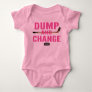 Dump and Change Hockey Baby Girl Pink Bodysuit