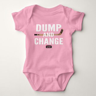 Dump and Change Hockey Baby Girl Pink jersey Baby Bodysuit