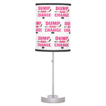 Dump and Change Hockey Baby Girl Pink Nursery Table Lamp