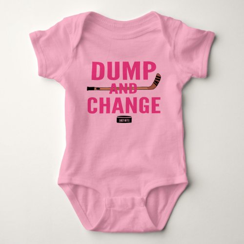 Dump and Change Hockey Baby Girl Pink Tutu Baby Bodysuit