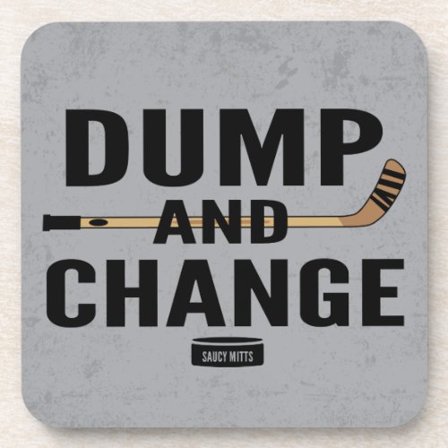 Dump and Change Hockey Man Cave set of 6 Beverage Coaster