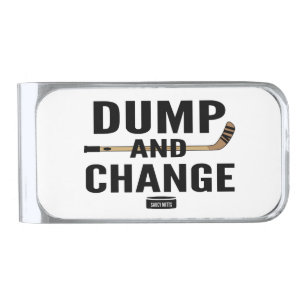 Dump and Change Hockey Silver Finish Money Clip
