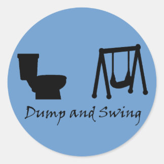Dump and Swing - Ultimate Frisbee Classic Round Sticker