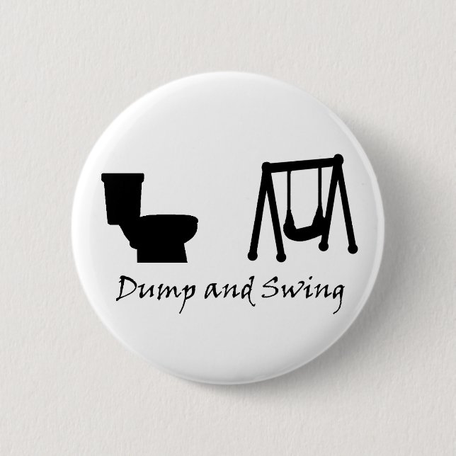 Dump and Swing - Ultimate Frisbee (light) Pinback Button (Front)