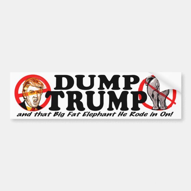 ANTI-TRUMP - DUMP TRUMP -.png Bumper Sticker ANTI-TRUMP - DUMP TRUMP -.png Bumper Sticker