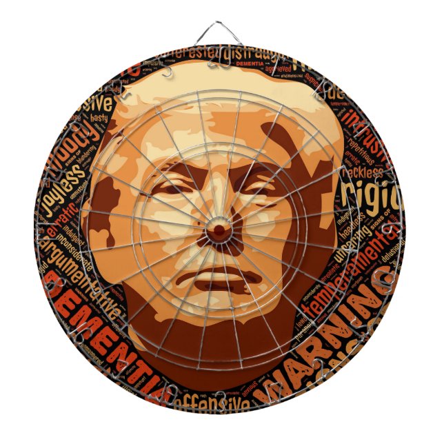 Dump Donald Trump Not My President Idiot Dart Board (Front)