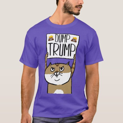 Dump Poop Emoji Protesting Cat Gift T_Shirt