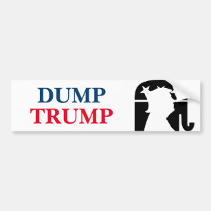 Dump President Donald Trump Political Bumper Sticker