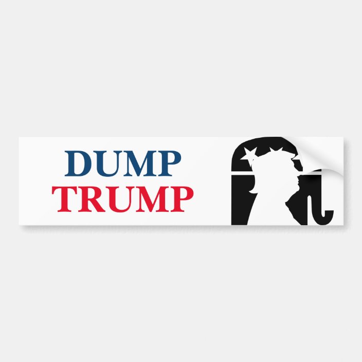 Dump President Donald Trump Political Bumper Sticker 