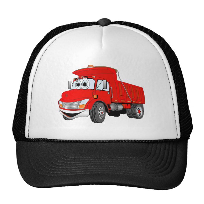 Dump Truck 2 Axle Red Cartoon Hat