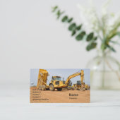 dump truck and backhoe business card (Standing Front)