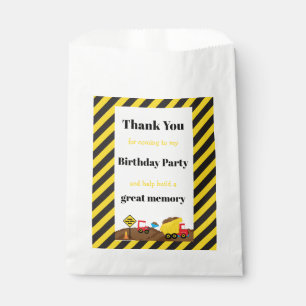 Dump Truck and Digger Favor Bag