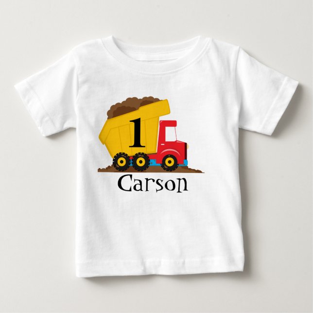 Dump Truck Birthday T-Shirt (Front)