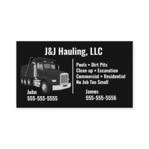 Dump Truck Business Card