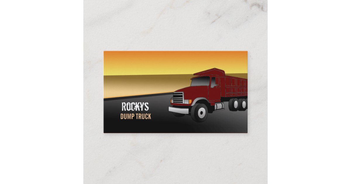Dump Truck Business Cards Zazzle