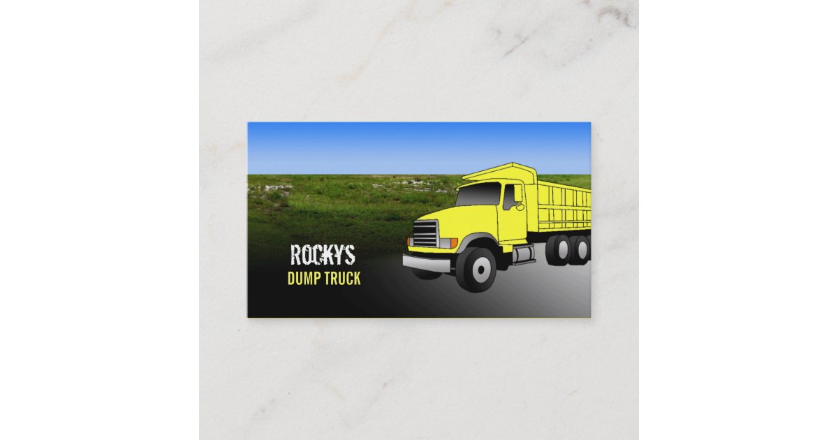 Dump Truck Business Cards Zazzle