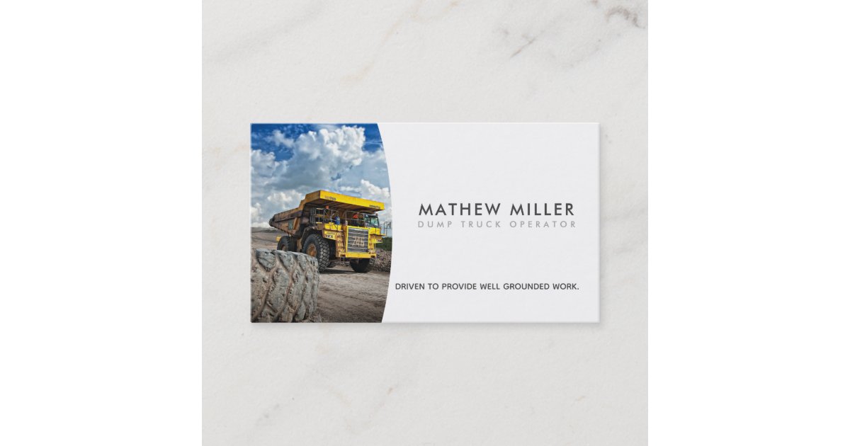 Dump Truck Business Cards Zazzle