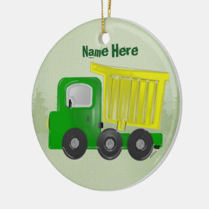 Dump Truck Christmas Ornament (personalize)
