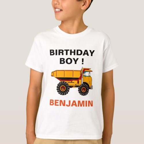 Dump Truck Construction Birthday Party T_Shirt