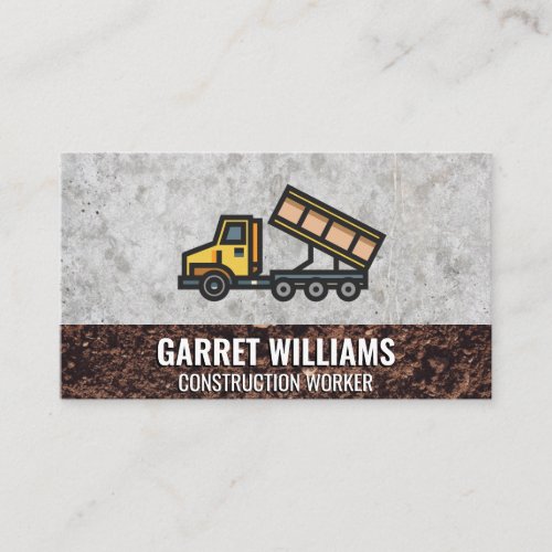 Dump Truck  Construction Business Card