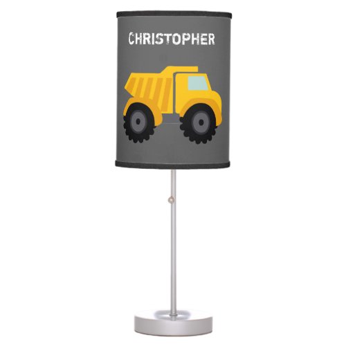 Dump Truck Construction Custom Table Lamp