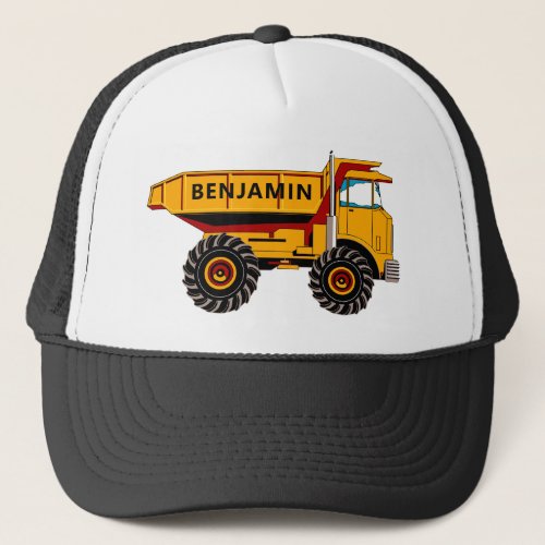 Dump Truck Construction Kids Trucker Hat