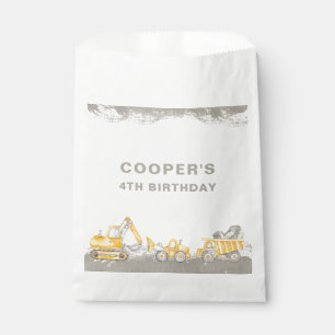 Dump Truck Construction Truck Birthday Thank You Favor Bag