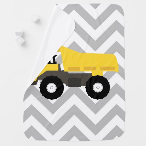 Dump Truck Construction Trucks Baby Blanket