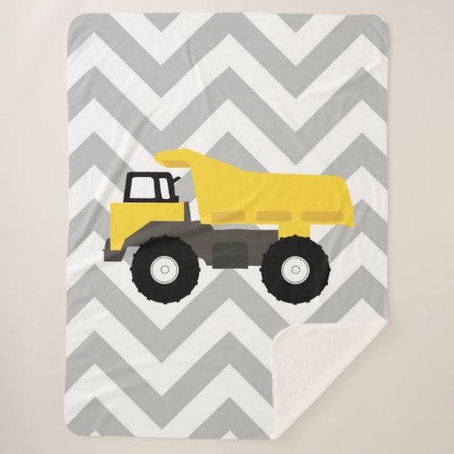 Dump Truck Construction Trucks Sherpa Blanket