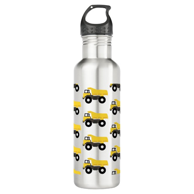 Dump Truck Construction Trucks Stainless Steel Water Bottle (Front)