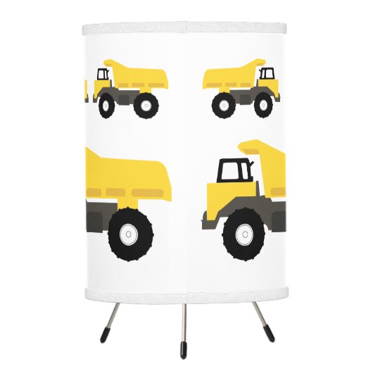 Dump Truck Construction Trucks Tripod Lamp (Back)